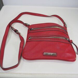 Nine West Crossbody Bag with 3 Front Pockets one sided flat design Faux Leather
